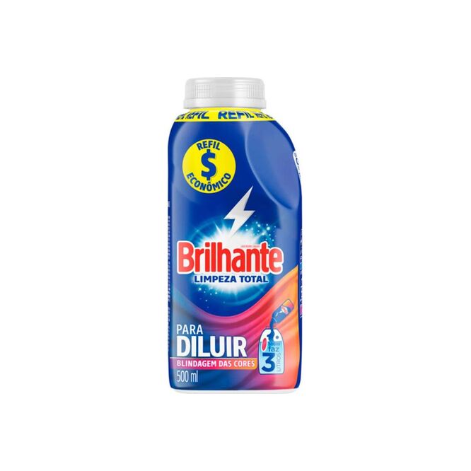 Jabón liquido concentrado limpieza total Brilhante 500 ml