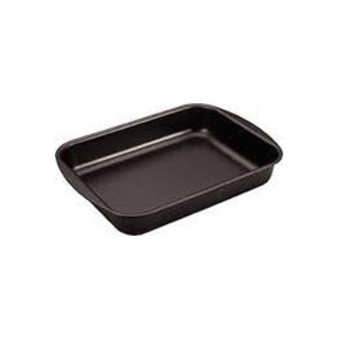 Fuente rectangular negra Tramontina 34 cm