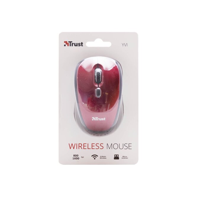 Mouse Compacto Óptico Inalámbrico rojo Trust
