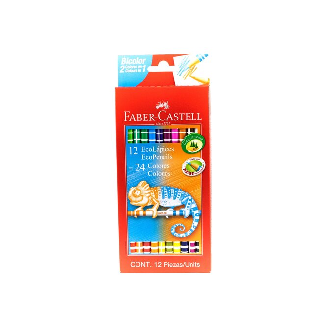 LAPIZ COLOR FABER BICOLOR ECO 12UN 12061