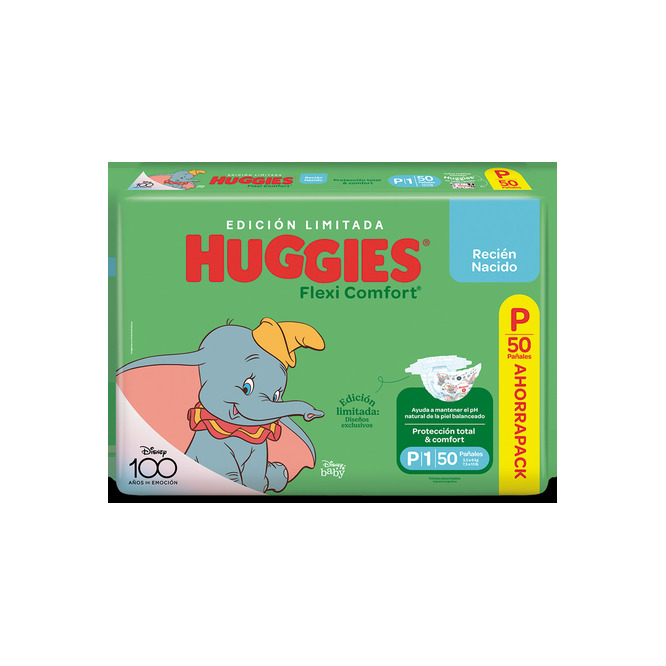 Pañales desechables flexi confort tamaño P1 Huggies 50 unidades