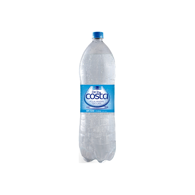 Agua mineral sin gas botella De la costa 2 litros