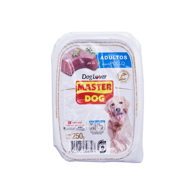 ALIMENTO P/PERRO MASTER DOG POLLO 250GR