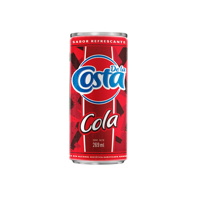 Gaseosa sabor cola De La Costa 269 ml