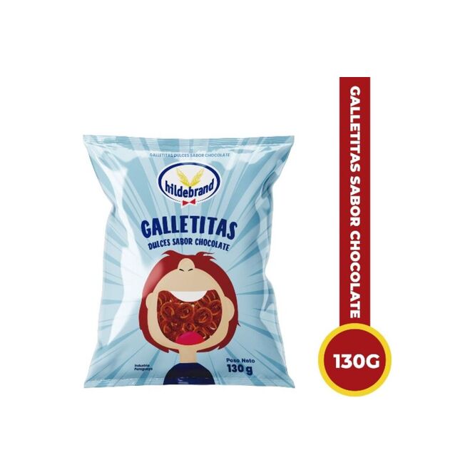 Galletitas en anillos sabor chocolate paquete Hildebrand 130 gramos