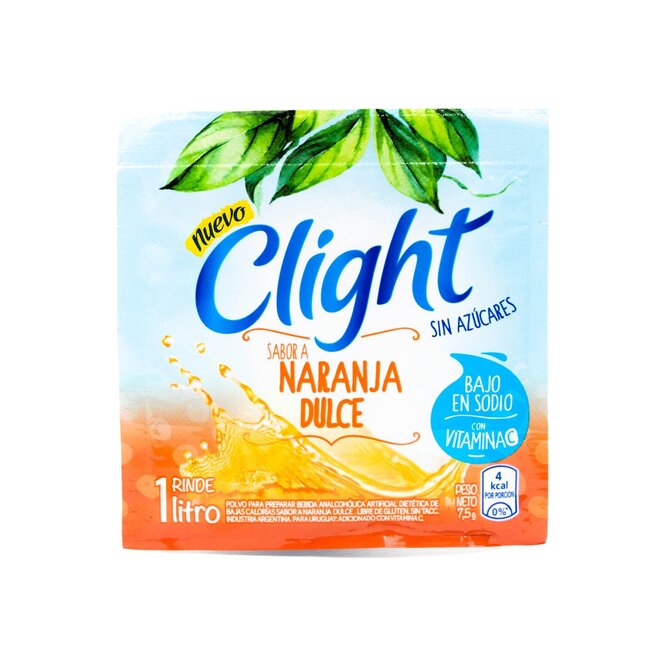 JUGO EN POLVO CLIGHT NARANJA DULCE 7.5 G