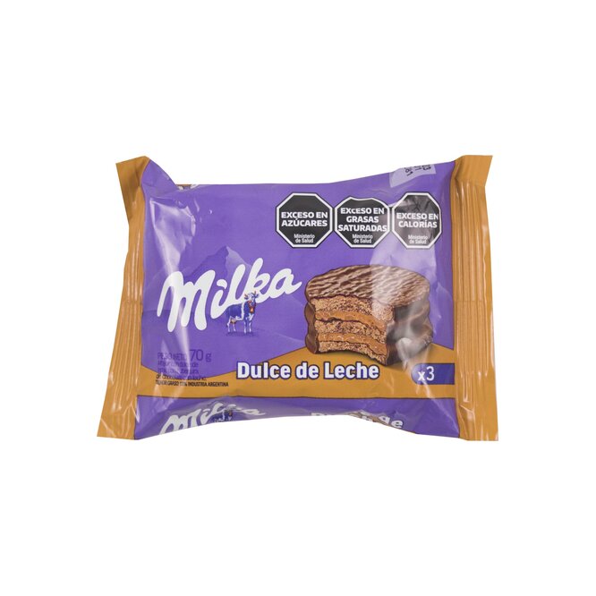 Alfajor con Dulce de Leche Milka 70 gramos