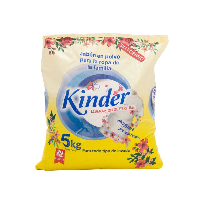 Jabón en Polvo Liberación de Perfume Kínder 5 kilos