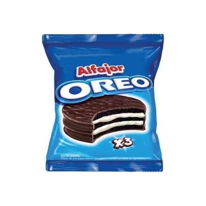 Alfajor con relleno sabor vainilla Oreo 56 gramos