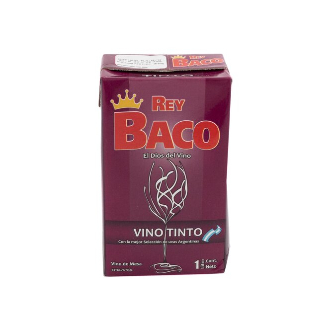 VINO REY BACO TINTO TETRA 1LT