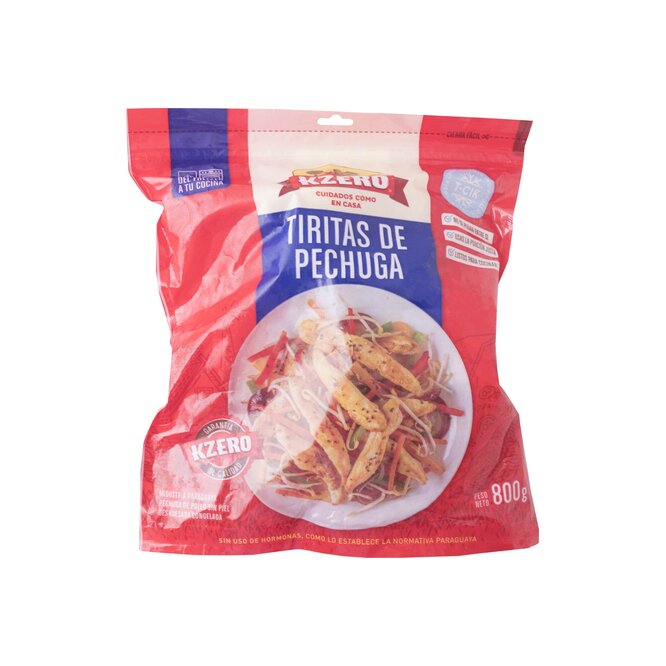 Tiritas de pechuga sin piel congelado Kzero 800 gramos