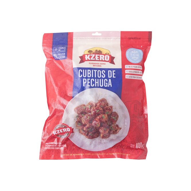 Cubitos de pechuga sin piel congelado Kzero 800 gramos