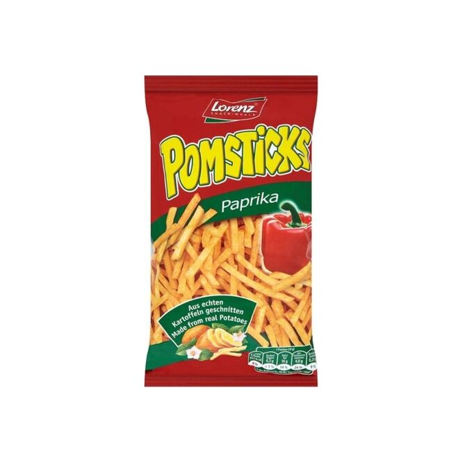 Papas fritas Pomsticks sin pimentón en paquete Lorenz 100 gramos