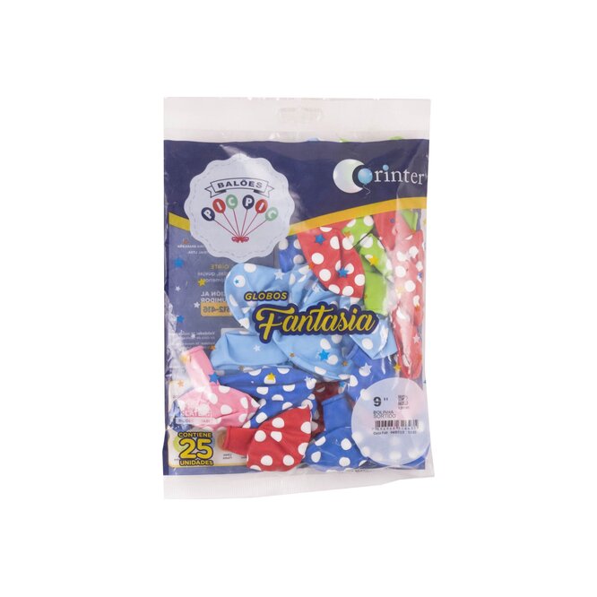 Globos N° 9 Fantasía Bolitas Corinter 25 unidades