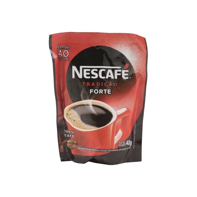 Café instantáneo tradicional fuerte frasco Nescafé 40 gramos