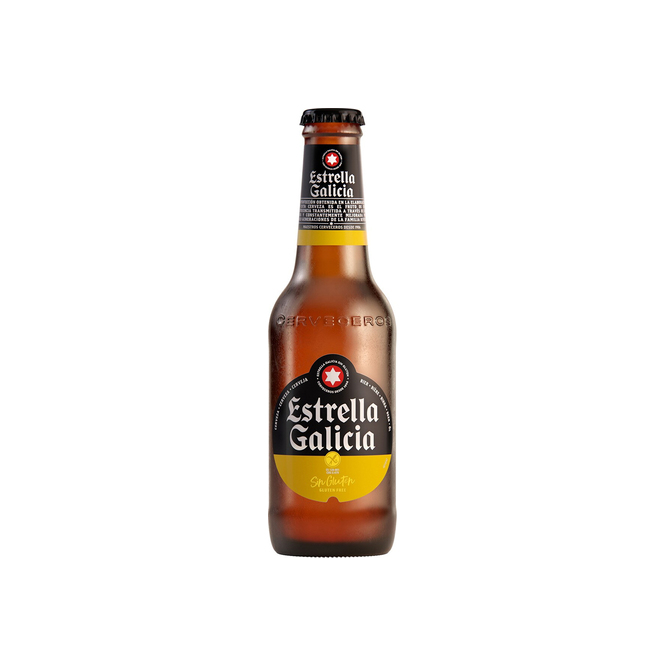Cerveza especial sin gluten en botella Estrella Galicia 330 ml
