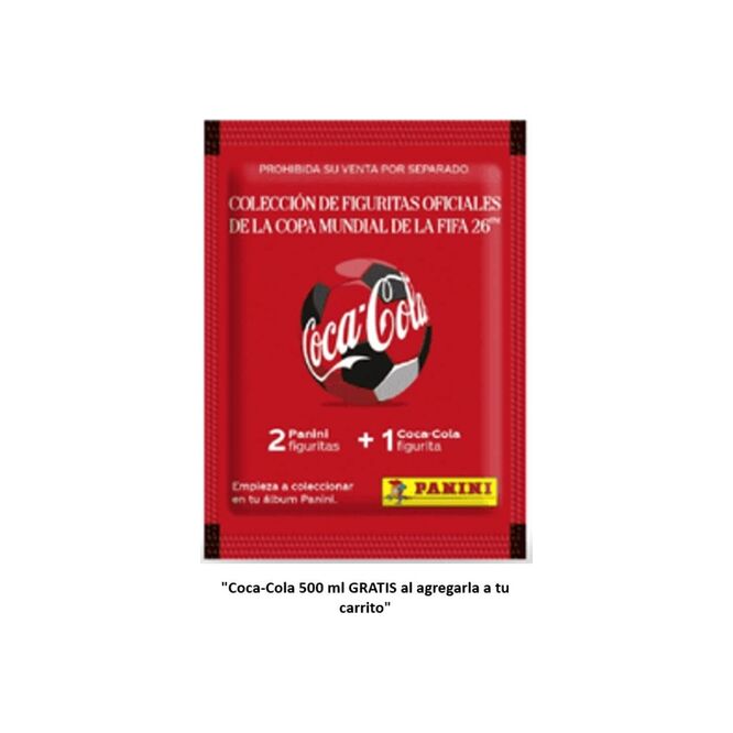 Figuritas colección Coca Cola Mundial sobre Panini 3 unidades