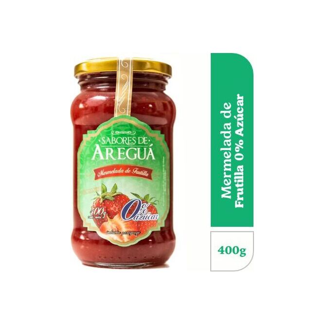 Mermelada de frutilla cero azúcar Areguá 400 gramos