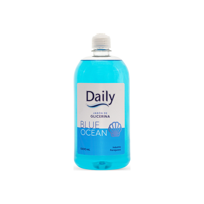 Jabón líquido blue ocean con dosificador botella Daily 1 litro
