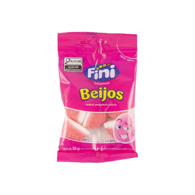 Gelatina besos sabor frutilla Fini 35 gramos