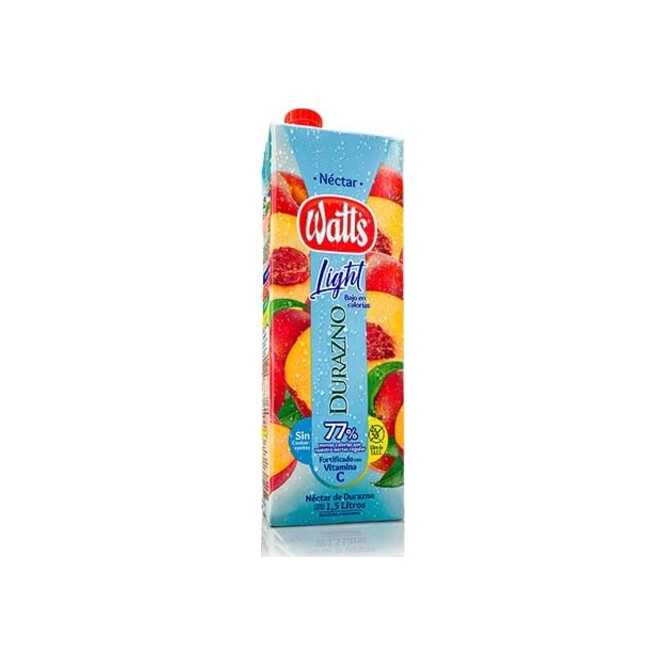 Jugo néctar sabor durazno light tetra Watts 1,5 litros