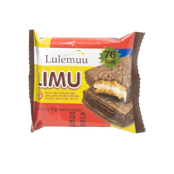 Alfajor de Arroz con Relleno de Limón Lulemuu 15 gramos