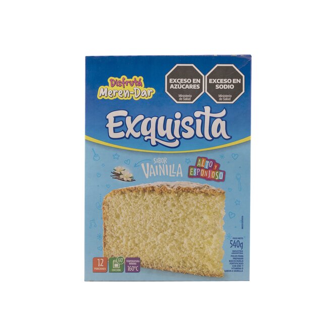 Bizcochuelo de vainilla Exquisita 540 gramos
