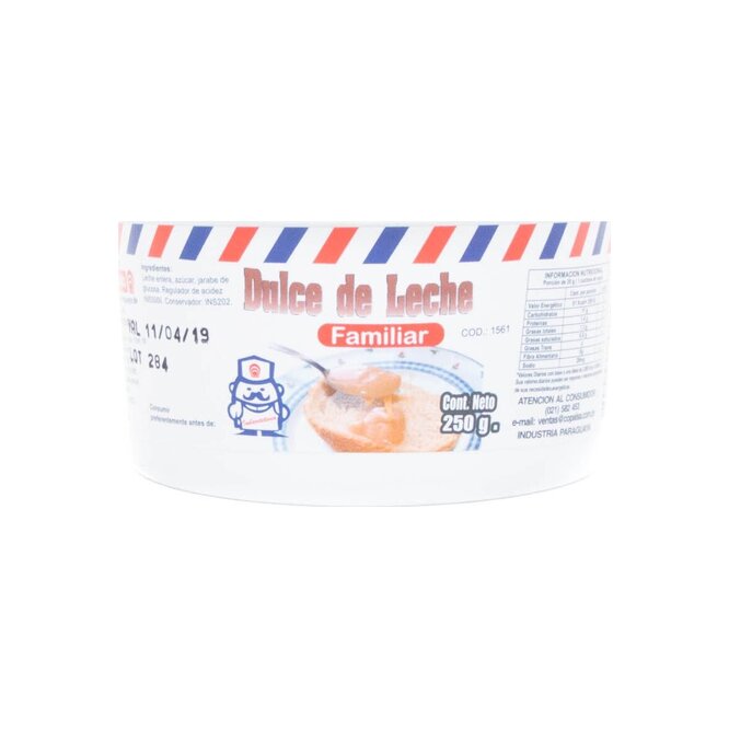 Dulce de leche familiar Copalsa 250 gramos