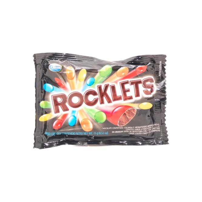 Chocolate Confitado Rocklets Arcor 15 gramos
