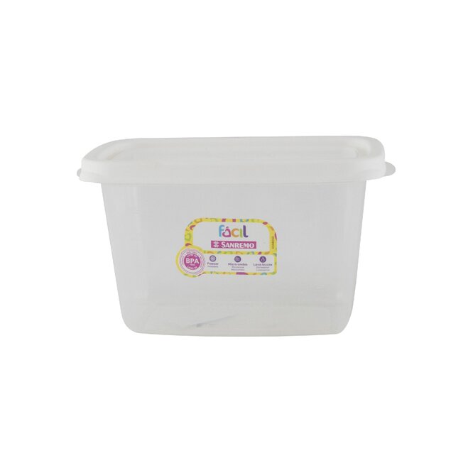 Pote rectangular bajo fácil San Remo 580 ml