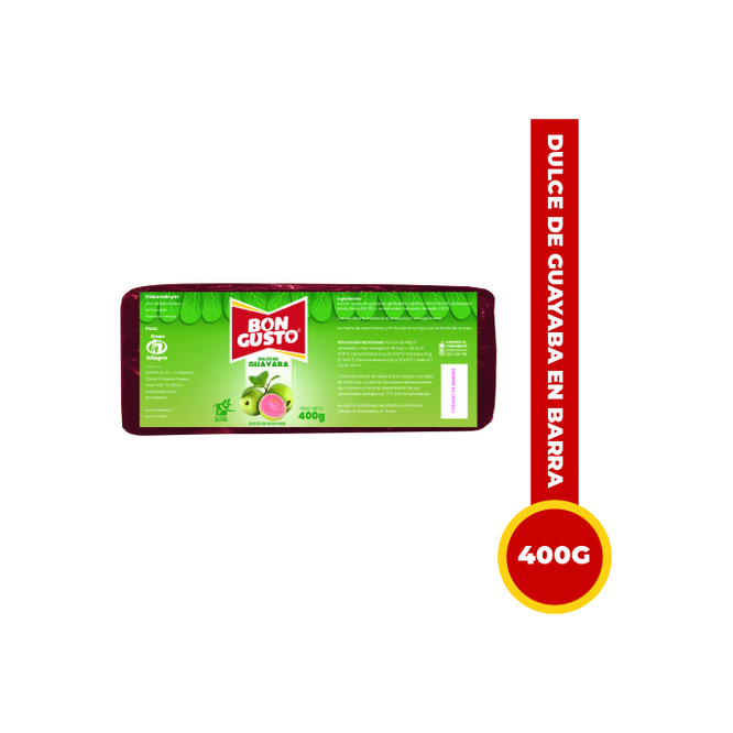 DULCE D/GUAYABA BON GUSTO 400GR