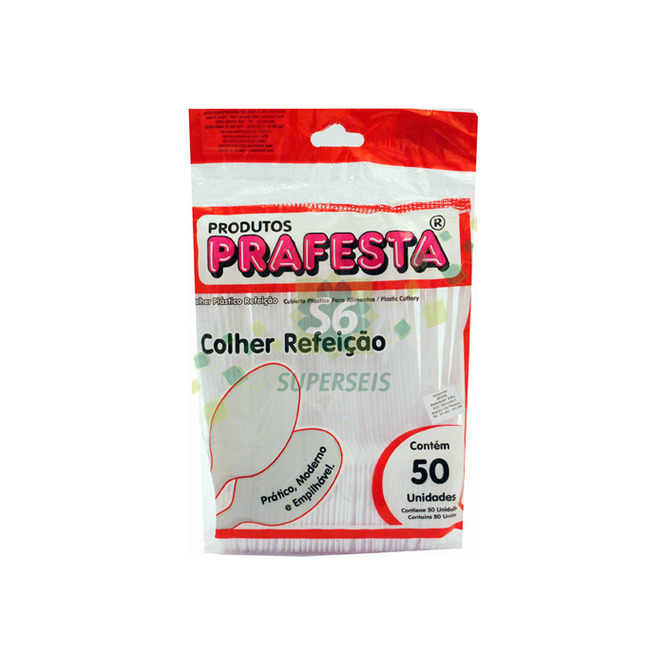 CUCHARAS MEDIANA X 50 UN BLANCAS PRAFEST