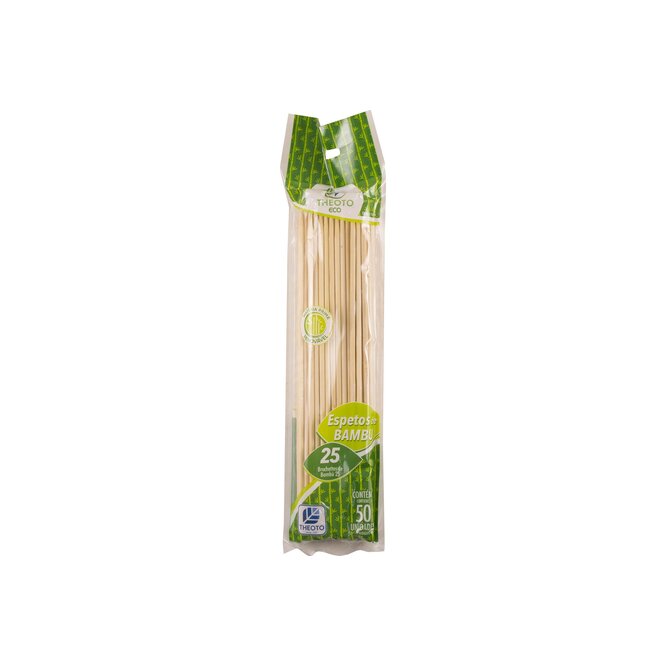 Palitos de bambú 25cm paquete Theoto 50 unidades