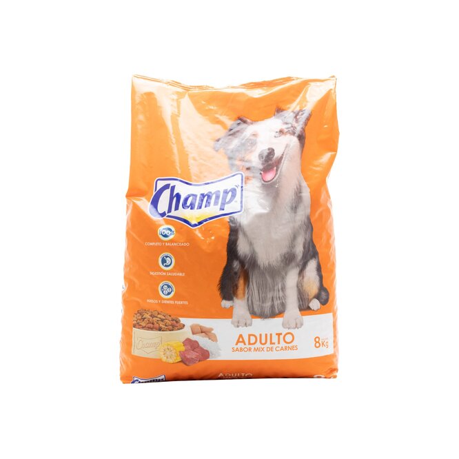 COMIDA P/PERRO CHAMP ADUL MIX CARNES 8KG
