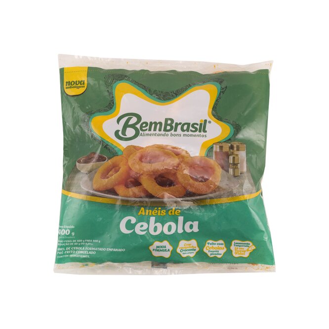 Aros de cebolla congeladas Bem brasil 400 gramos