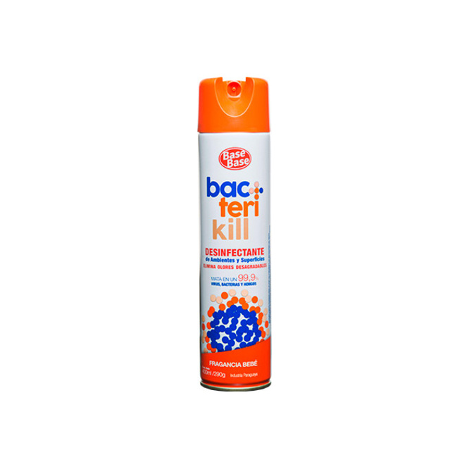 Desinfectante de ambiente fragancia bebe Bacterikill 400 ml