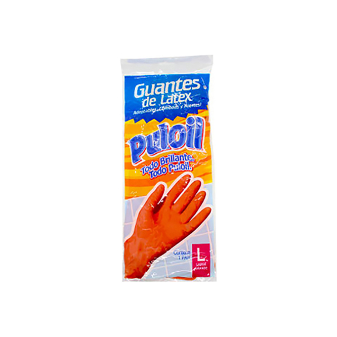Guante de látex tamaño mediano Puloil 1 unidad