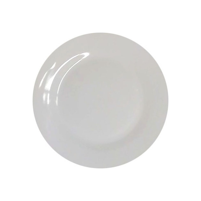 Plato playo de cerámica blanco ref. lfp090 Life y Living 23cm