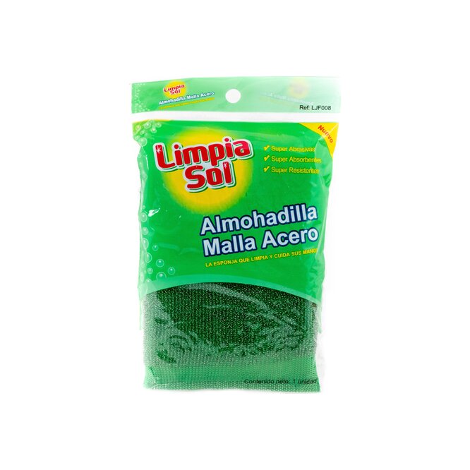 ESPONJA ALMOHADILLA MALLA ACERO LIMPIA S