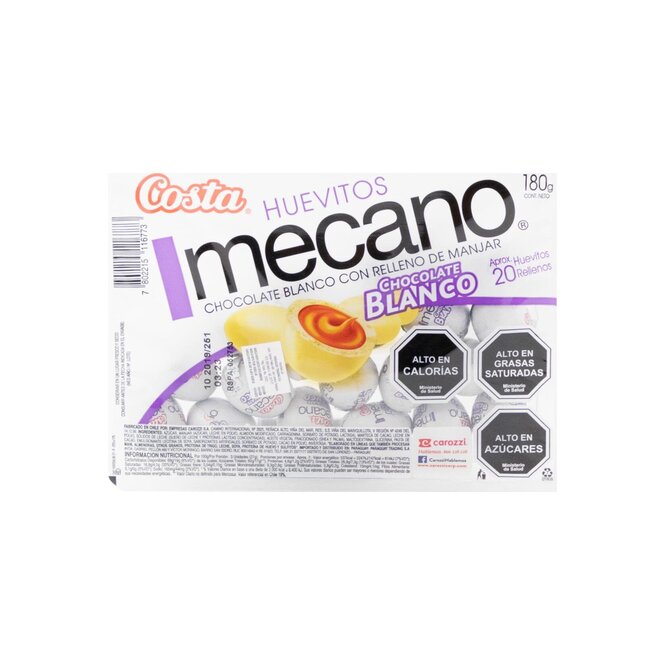 HUEVITOS CHOCO BLAN COSTA MECANO168 GR