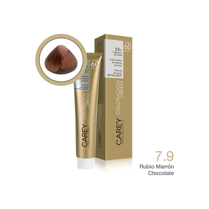 Tintura N° 7,9 rubio marrón caja Carey 60 gramos