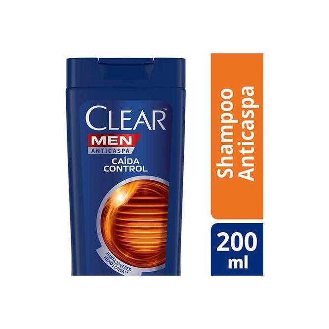 Shampoo anticaspa control caída Clear Men 200 ml