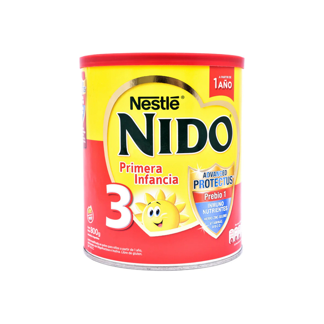LECHE EN POLVO NIDO P/NIÑOS ETAPA 3 800G