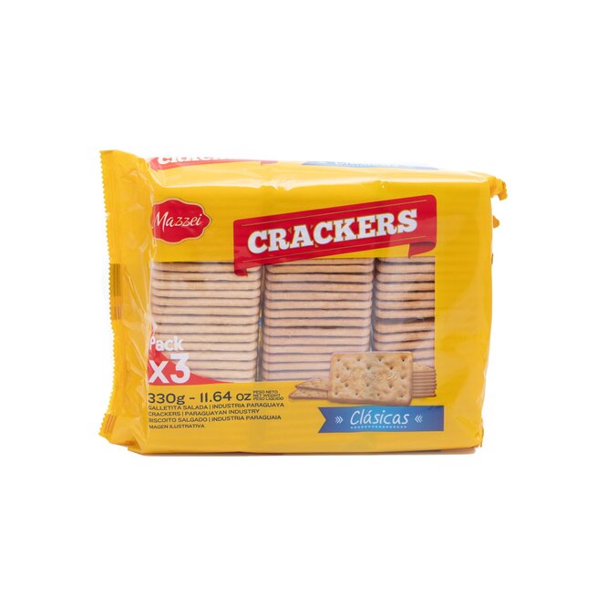 Galletitas clásicas crackers pack de 3 unidades Mazzei