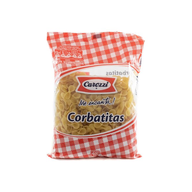 Fideo Corbatitas en paquete Carozzi 400 gramos