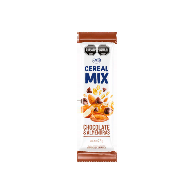 Barra de cereal chocolate y almendras Cereal Mix 23 gramos