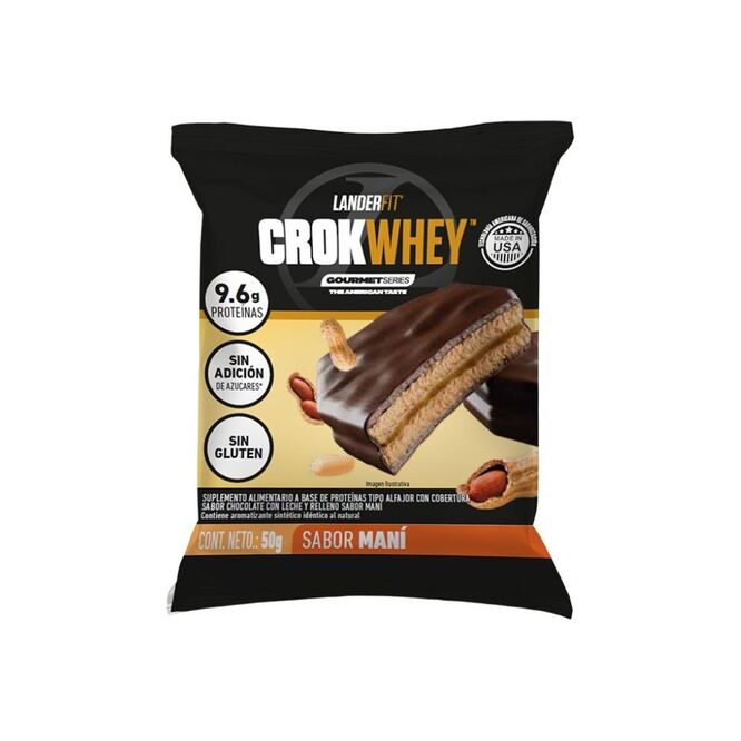 Alfajor sabor maní proteico Landerfit 50 gramos