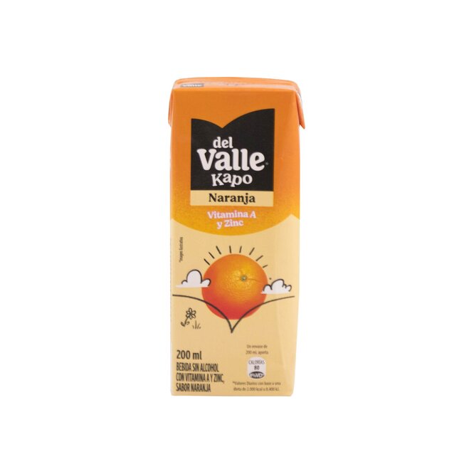 Jugo sabor naranja kapo Del Valle 200 ml