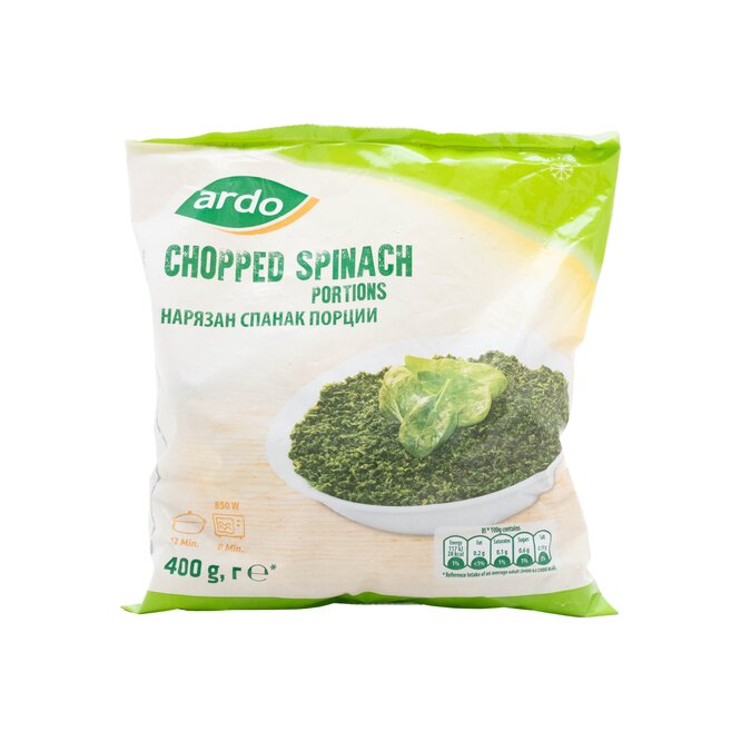 ESPINACA PICADA PORCIONES CONG ARDO 400G