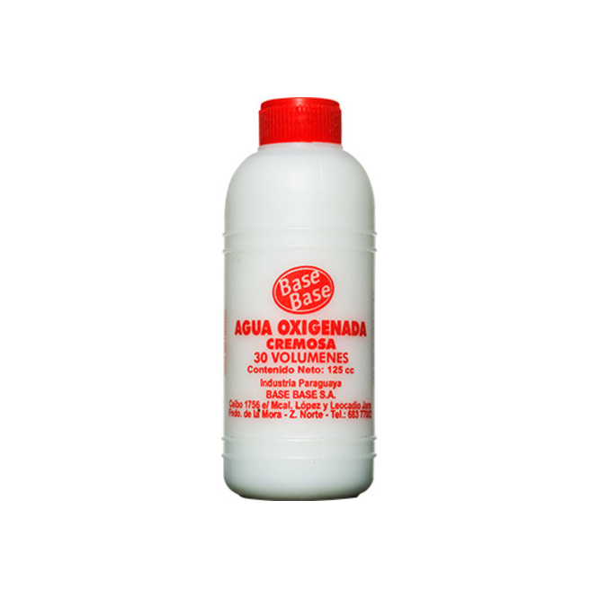 Agua oxigenada 30 volúmenes en frasco Base Base 125 ml